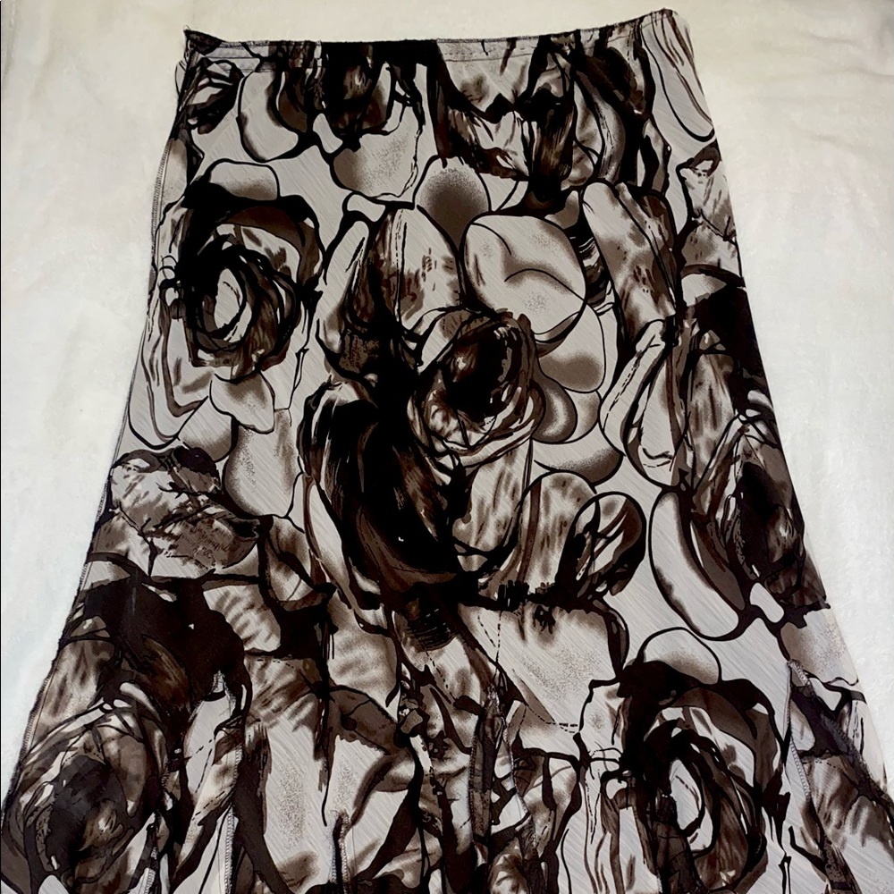 flowy brown skirt